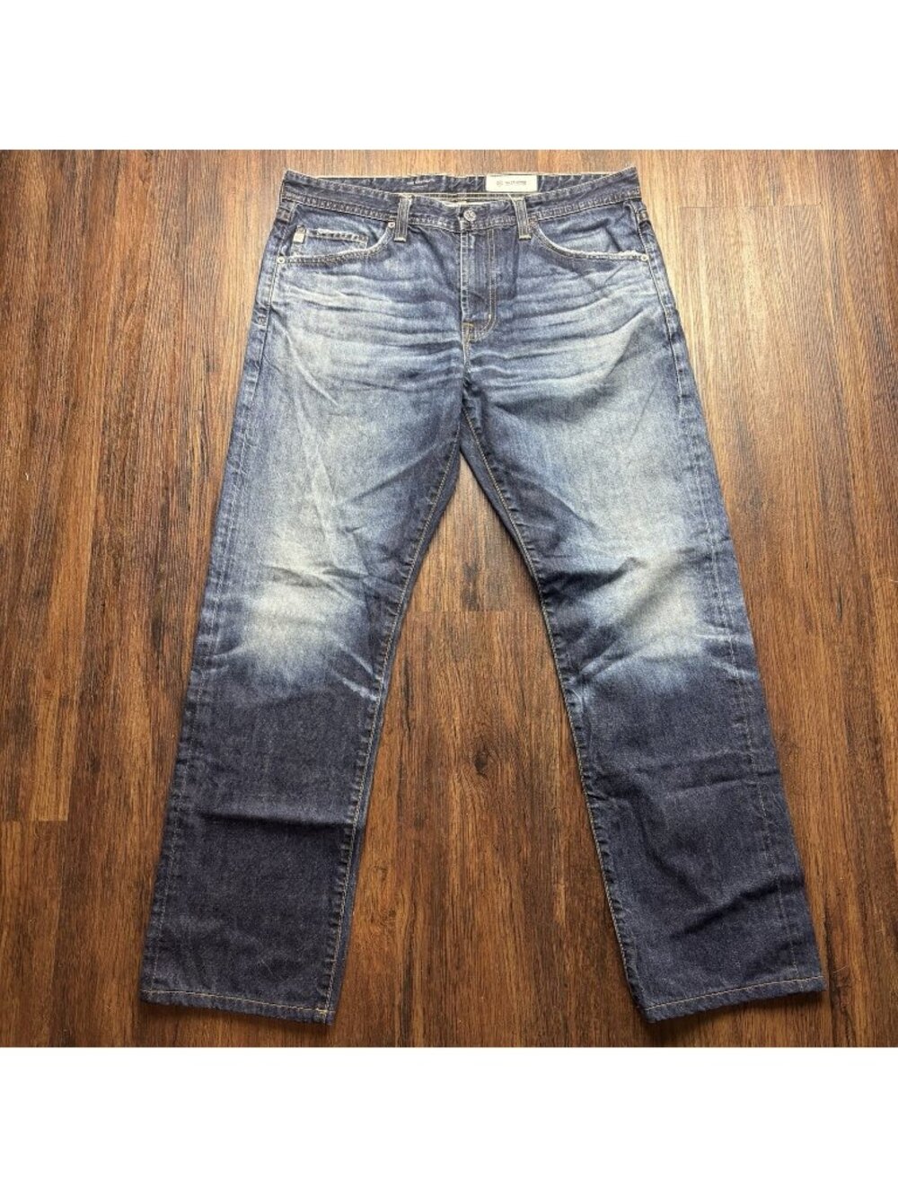 AG The Graduate Tailored Leg Jeans Distressed Dark Wash Men’s Size 34